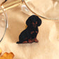 Dachshund pin - wooden dog brooch