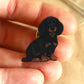 Dachshund pin - wooden dog brooch