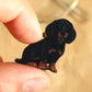 Dachshund pin - wooden dog brooch