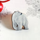 Polar bear pin - wooden polar bear brooch