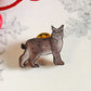 Lynx pin - wooden lynx brooch