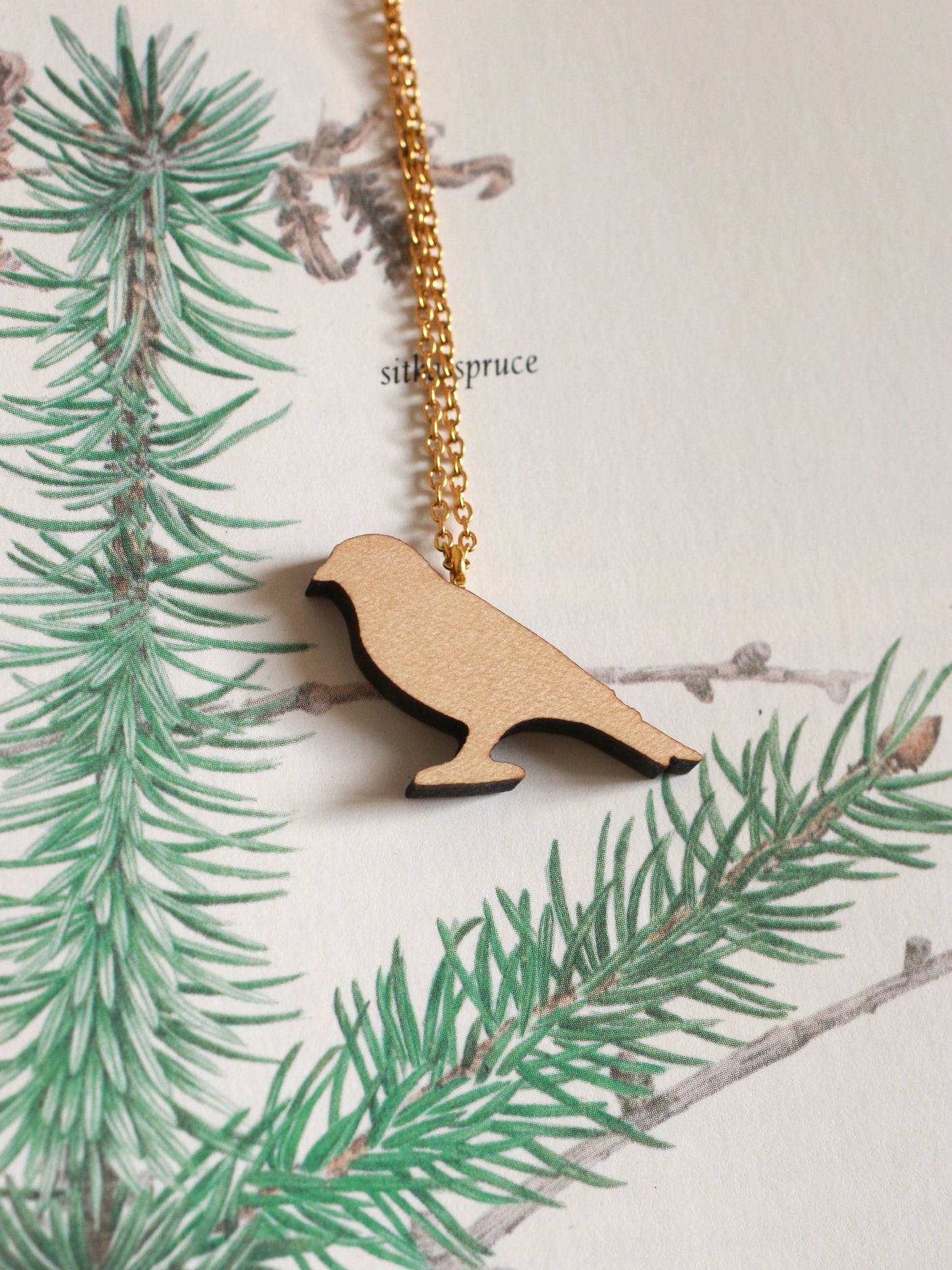 Goldfinch necklace - American goldfinch pendant