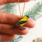 Goldfinch necklace - American goldfinch pendant