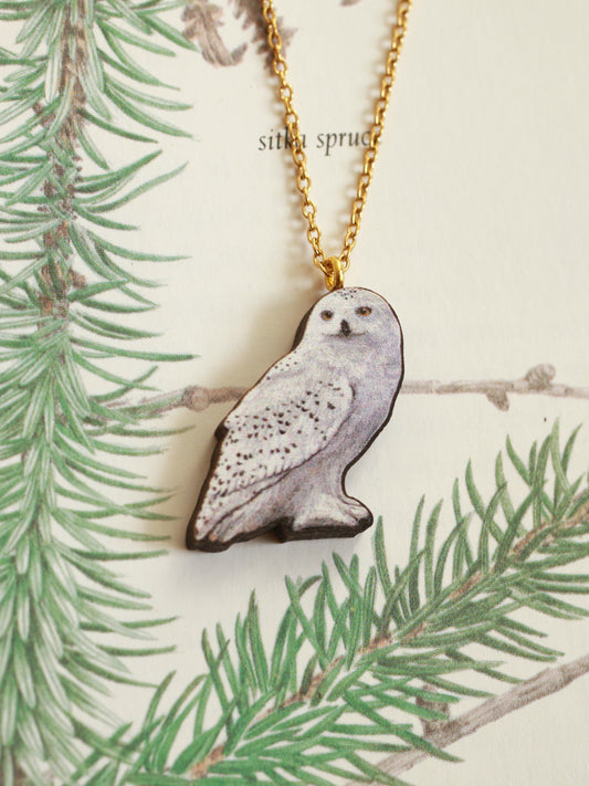 Snowy owl necklace