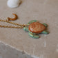 Green sea turtle necklace