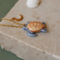 Blue sea turtle necklace