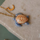 Blue sea turtle necklace