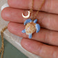 Blue sea turtle necklace