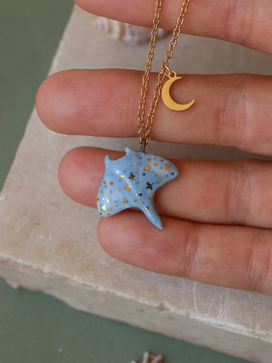 Manta ray necklace