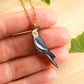 Cockatiel necklace - wooden parrot pendant