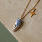 Blue cicada necklace