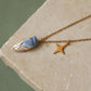 Blue cicada necklace