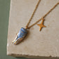 Blue cicada necklace