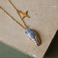 Blue cicada necklace