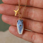 Blue cicada necklace