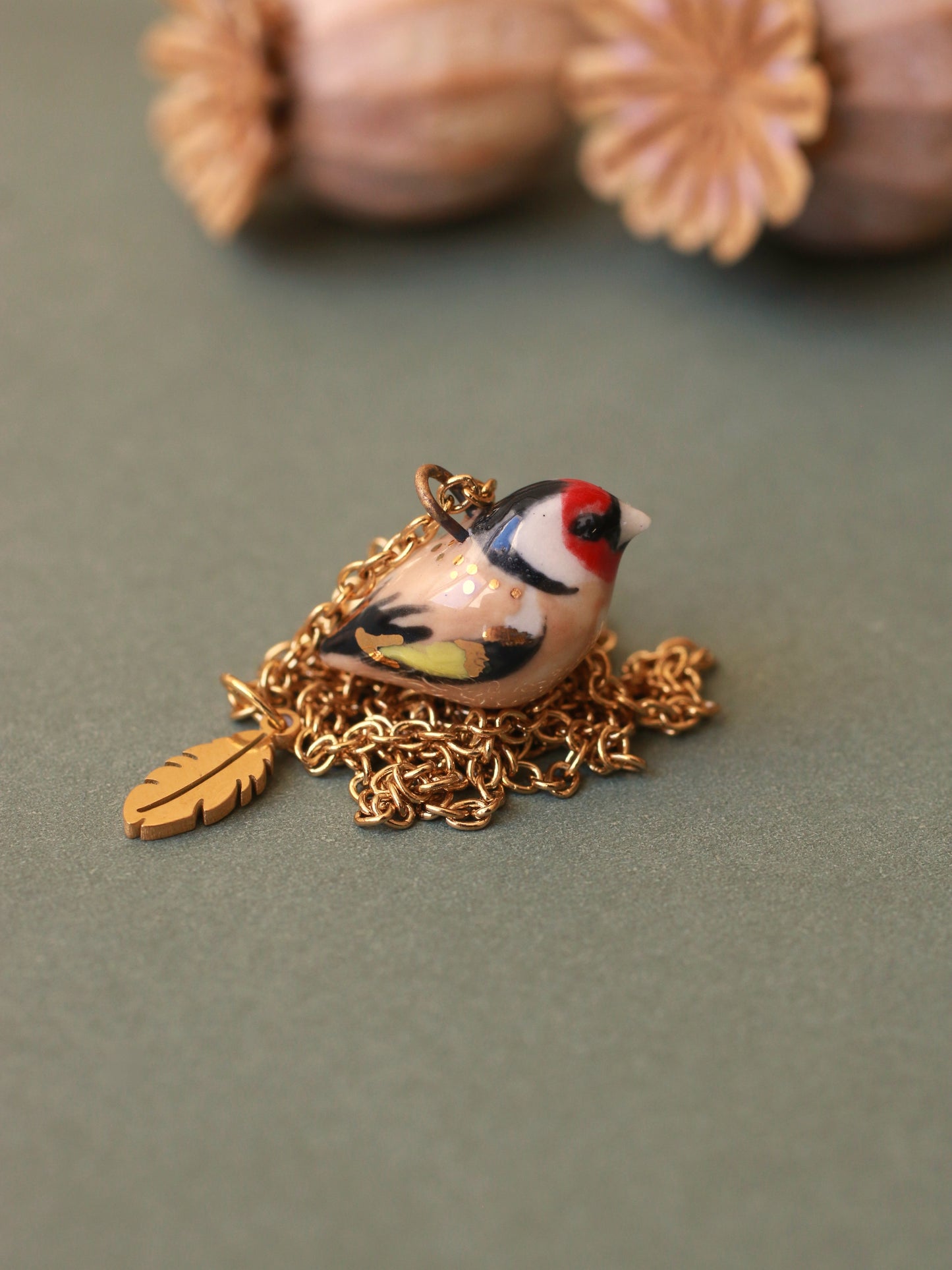 Goldfinch necklace