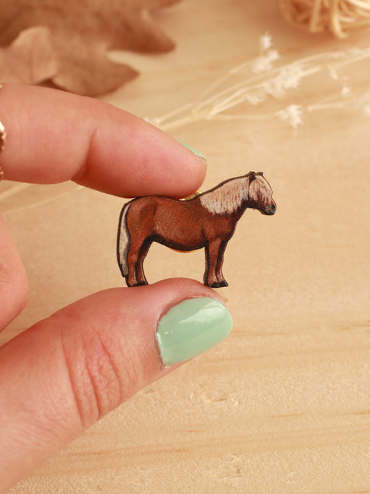 Shetland pony pin