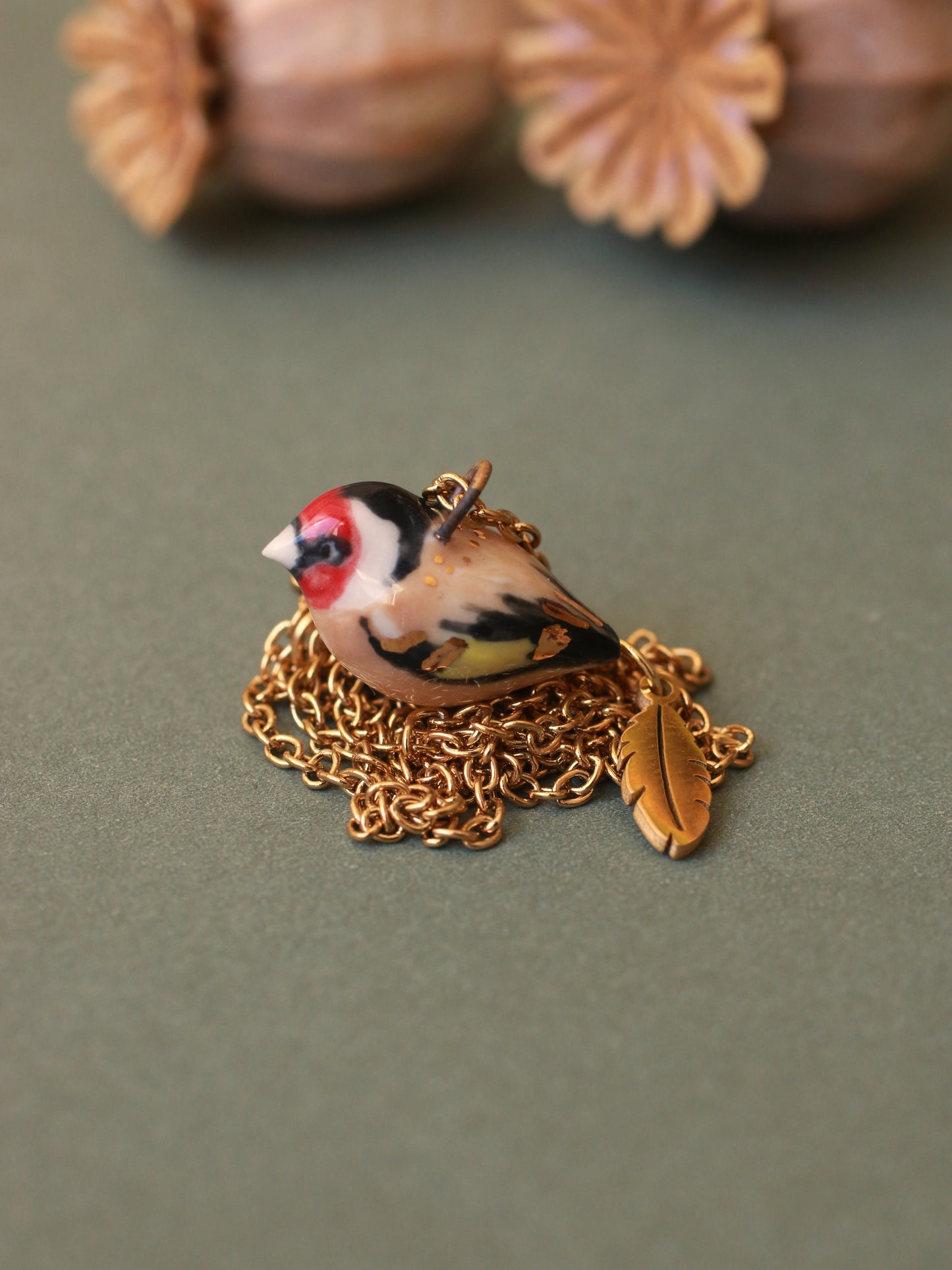 Goldfinch necklace