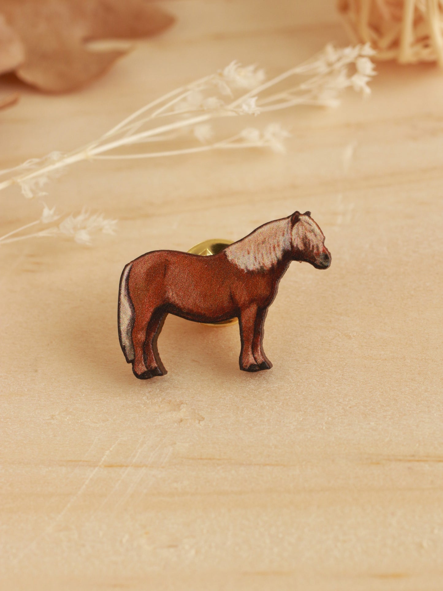 Shetland pony pin