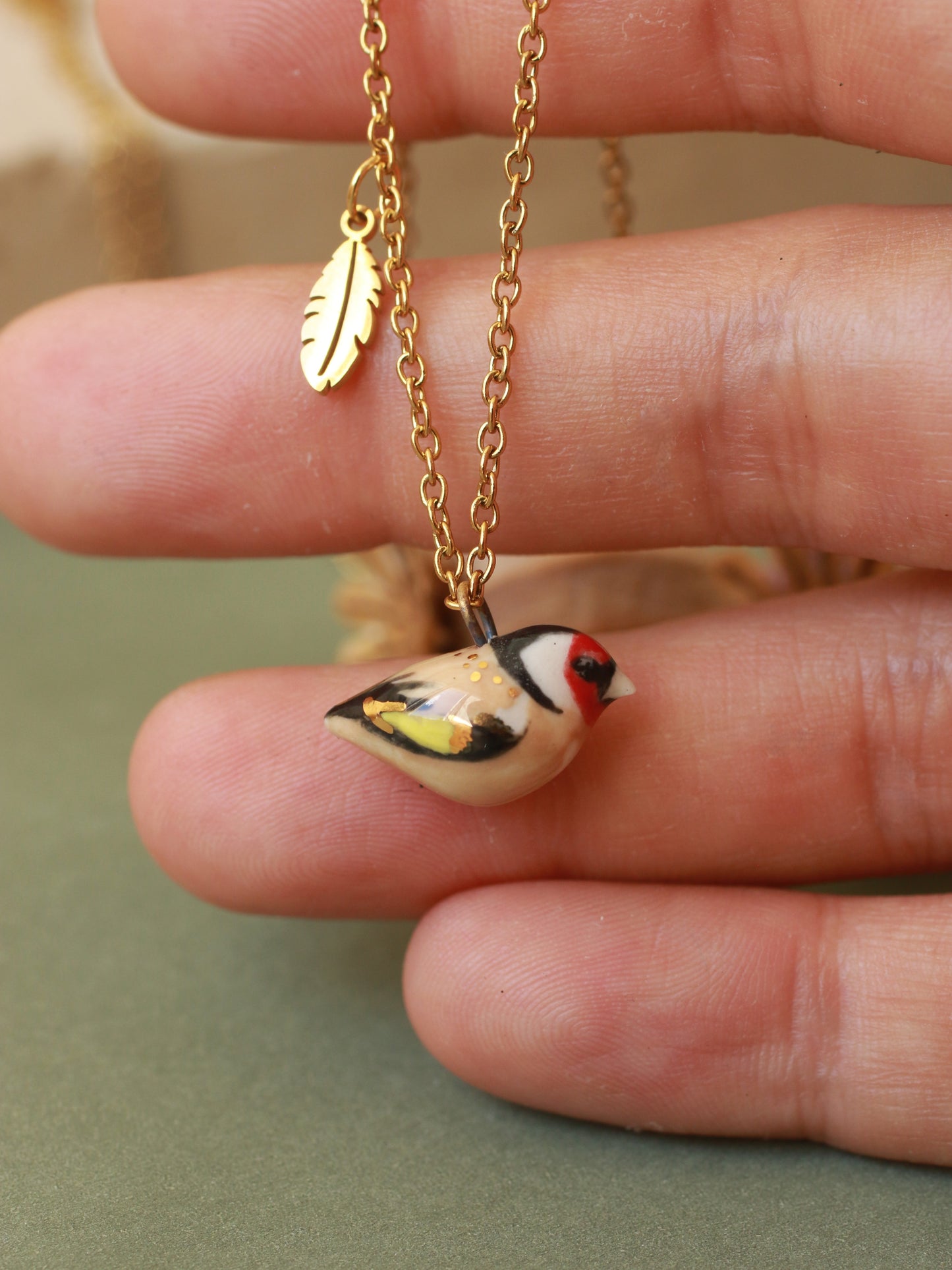 Goldfinch necklace