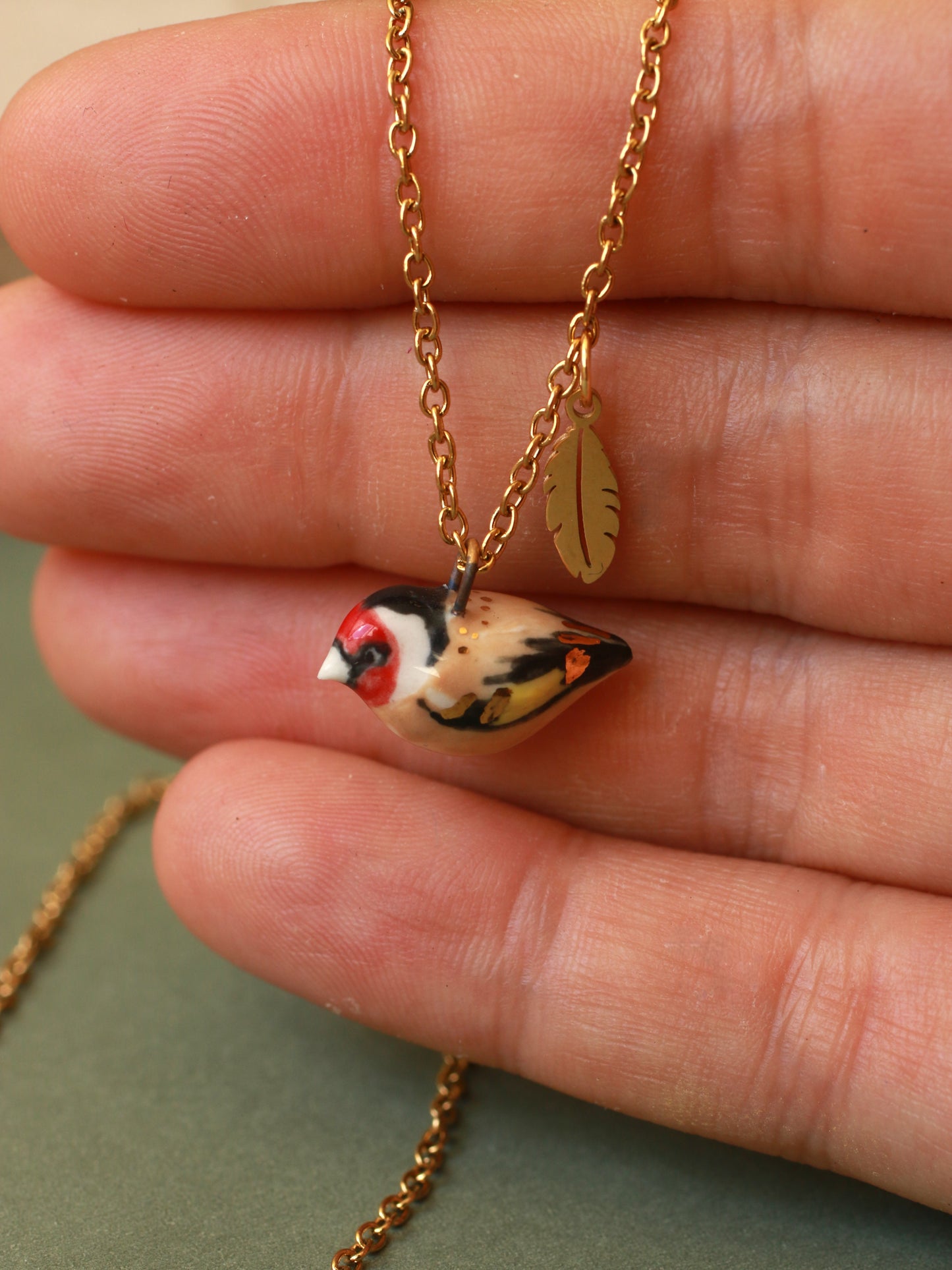 Goldfinch necklace