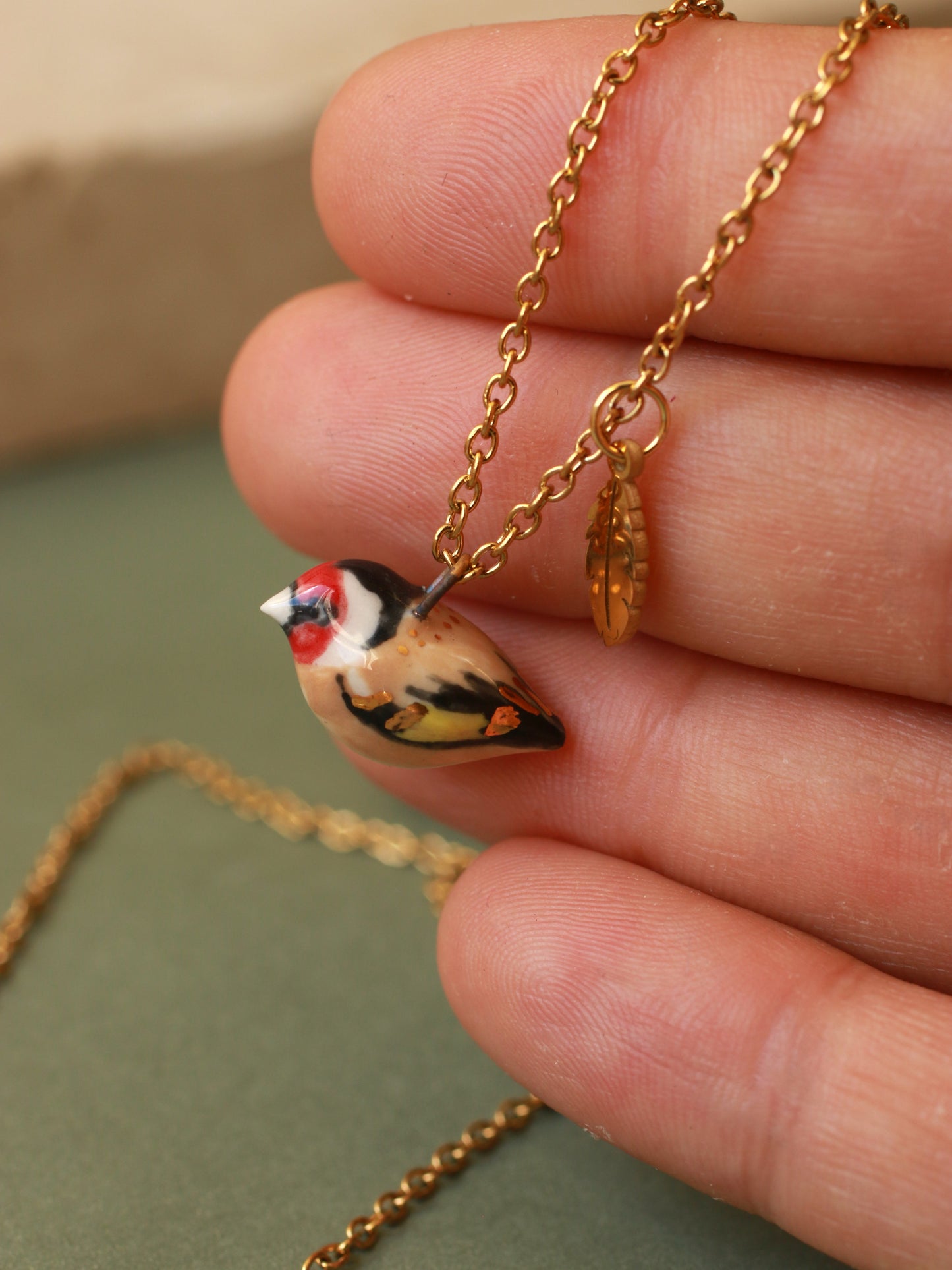 Goldfinch necklace