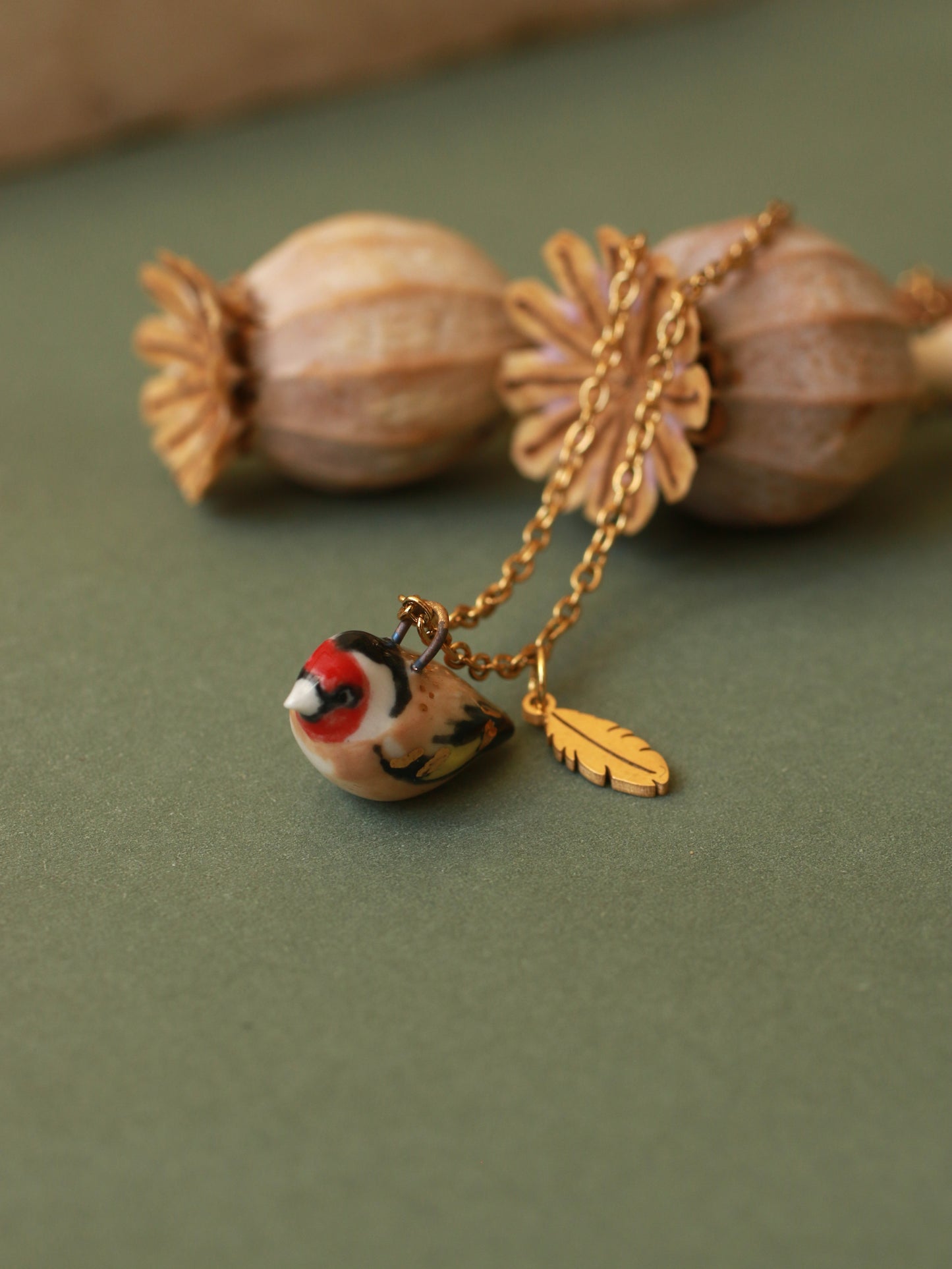 Goldfinch necklace