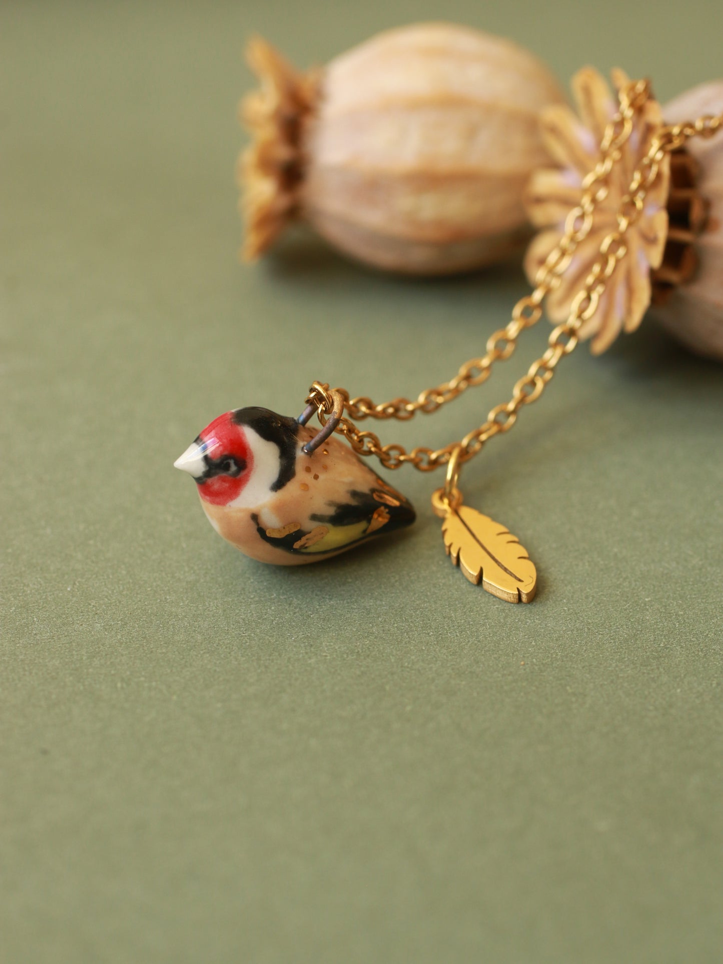Goldfinch necklace