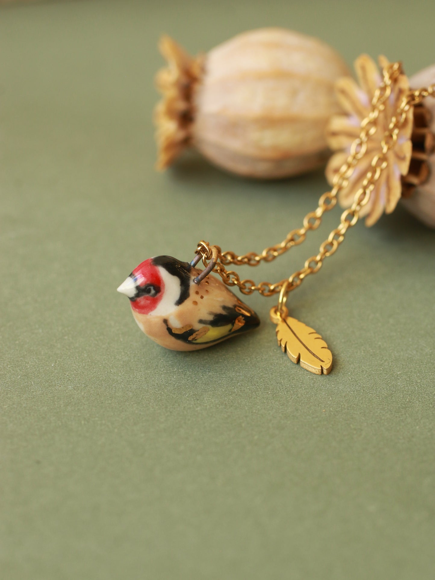 Goldfinch necklace