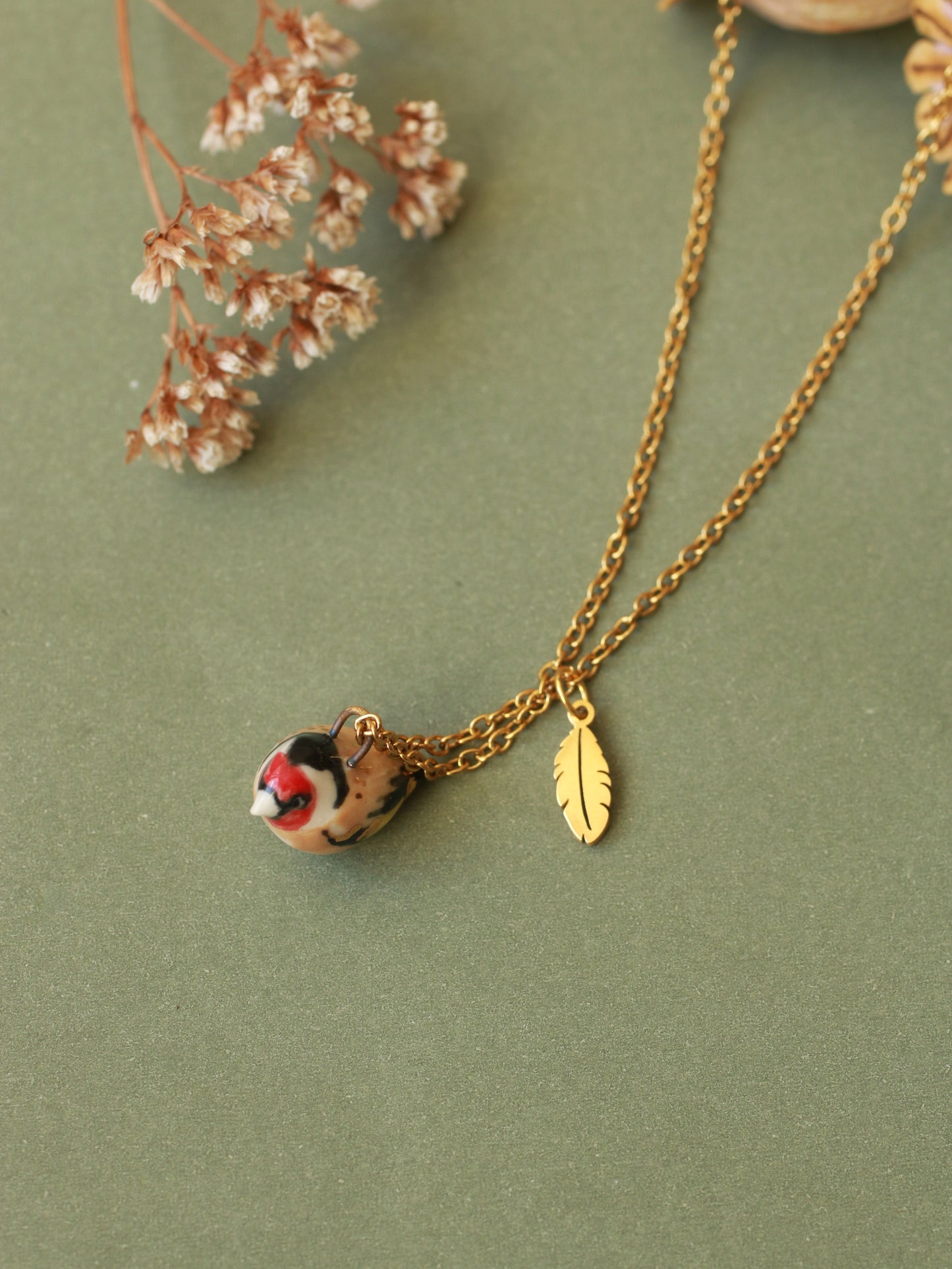 Goldfinch necklace