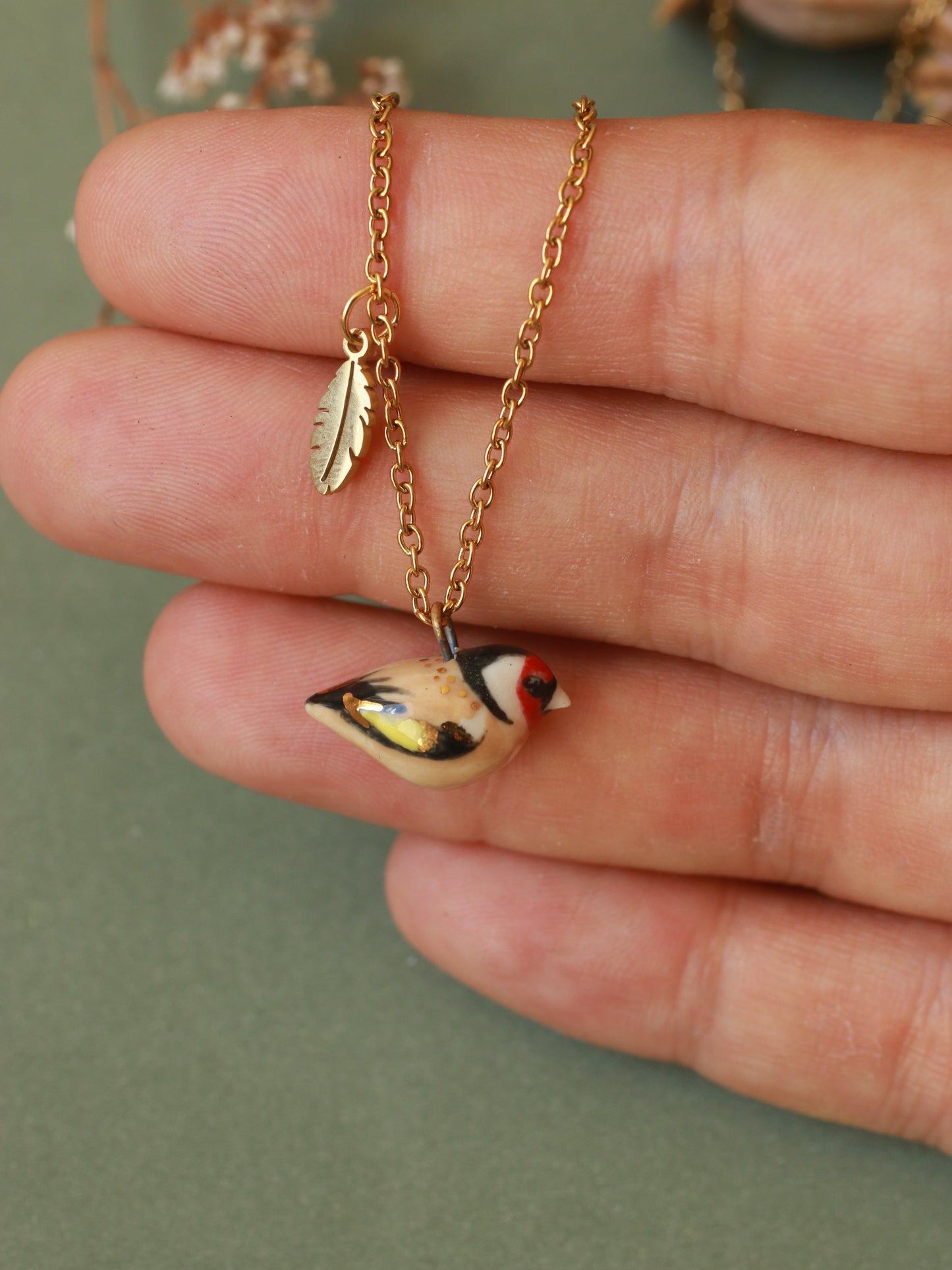 Goldfinch necklace