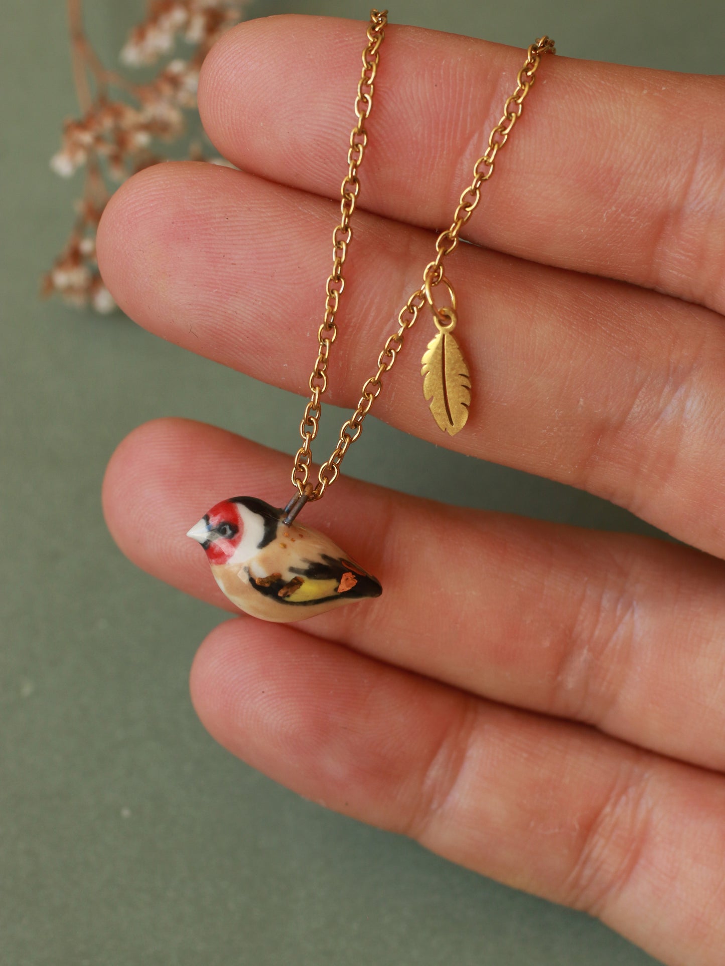 Goldfinch necklace
