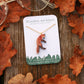 Jumping fox wooden necklace