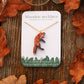 Jumping fox wooden necklace