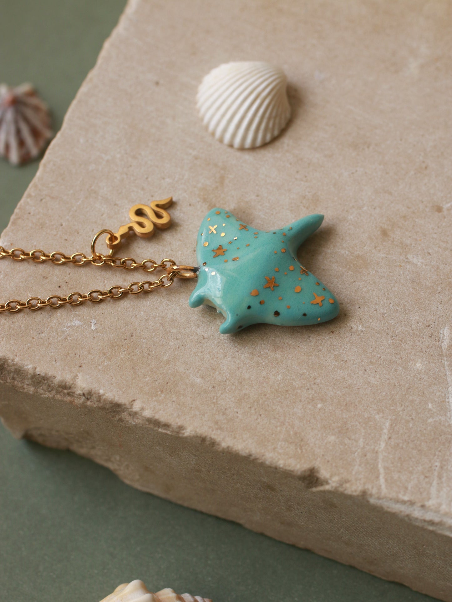 Manta ray necklace