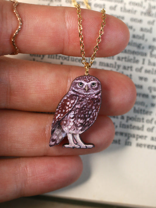 Burrowing owl necklace