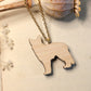 Border collie necklace - wooden dog pendant