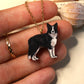 Border collie necklace - wooden dog pendant