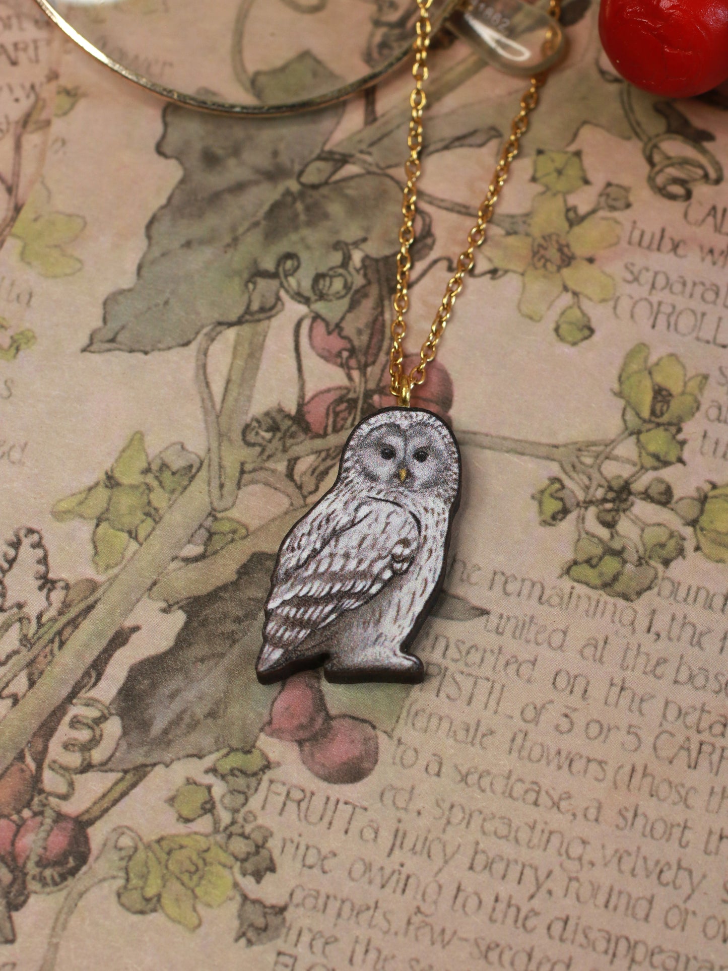 Ural owl necklace