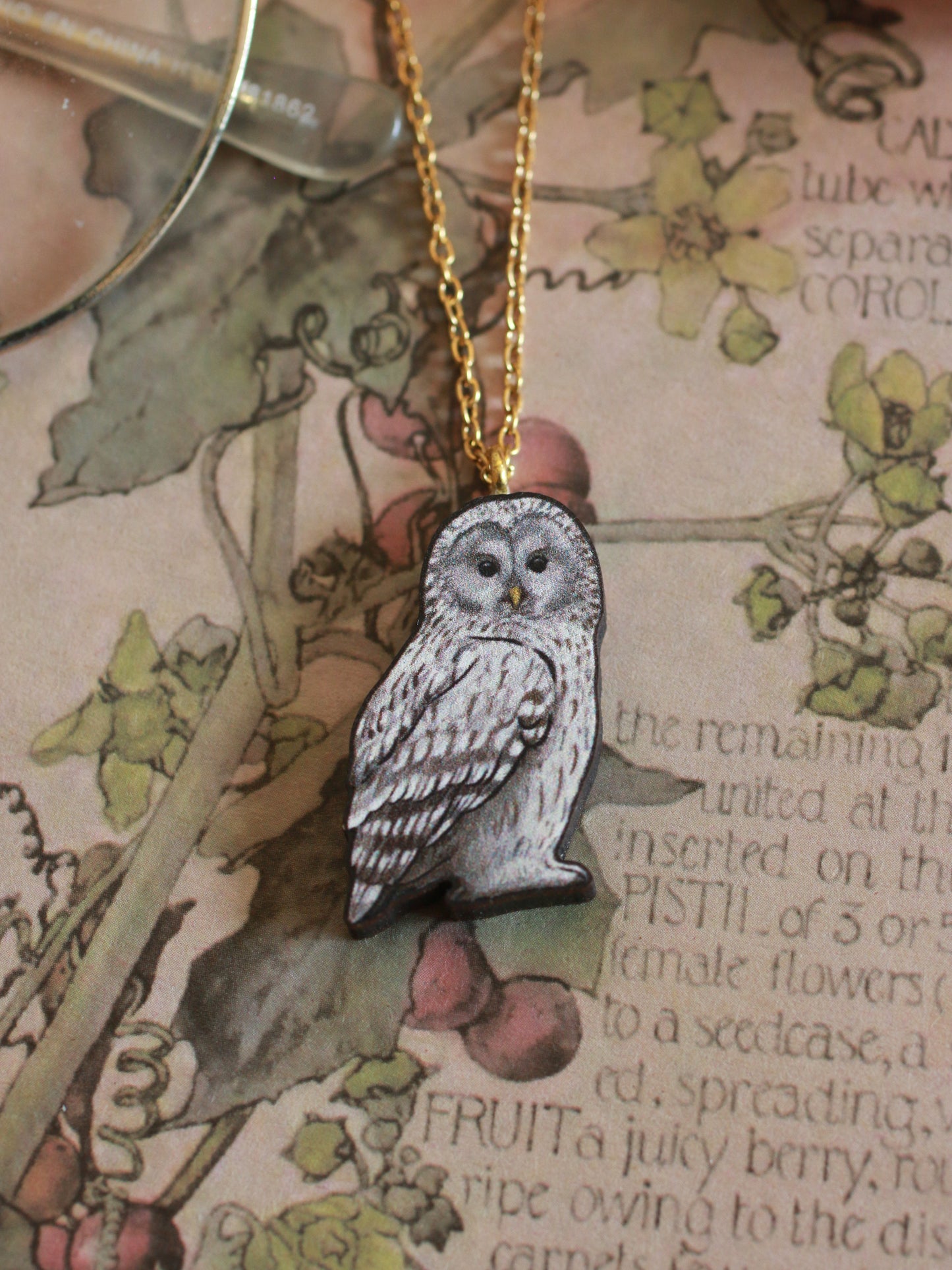 Ural owl necklace