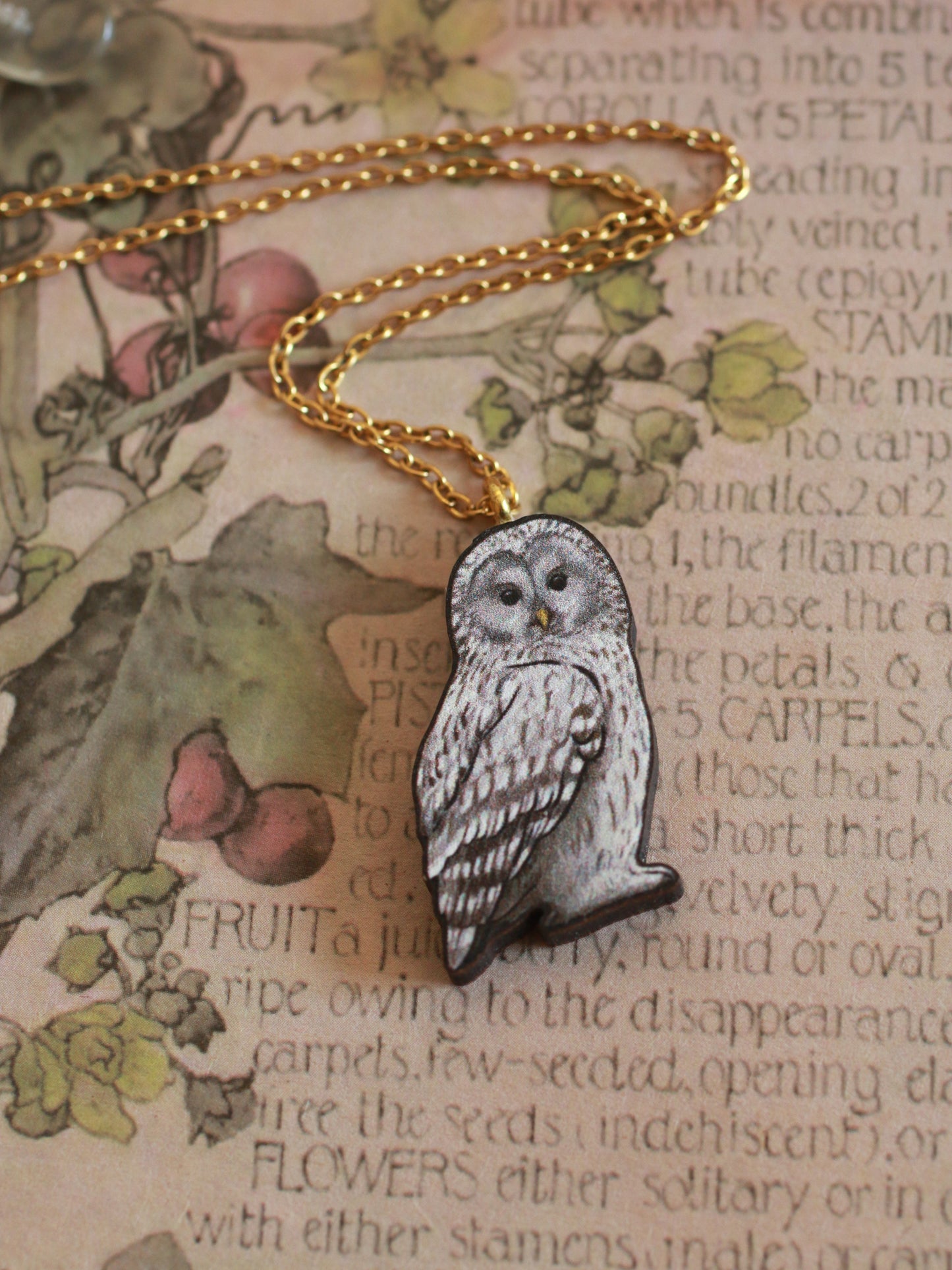 Ural owl necklace