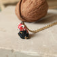 Red Panda necklace in a walnut box