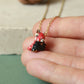 Red Panda necklace in a walnut box