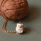 Hedgehog necklace in a walnut box