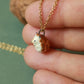 Hedgehog necklace in a walnut box