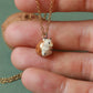 Hedgehog necklace in a walnut box