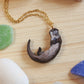 Otter necklace - wooden otter pendant