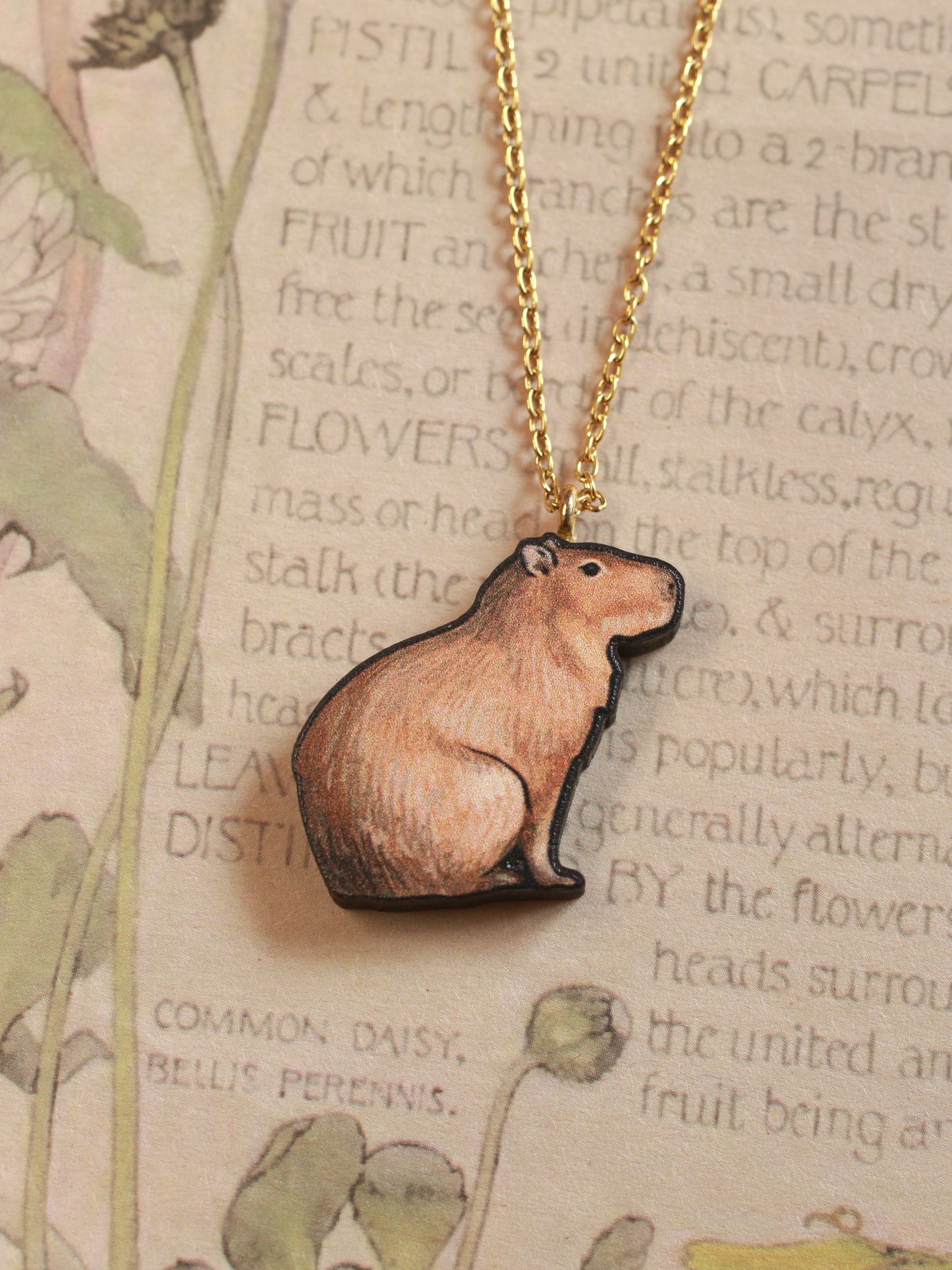 Capybara necklace