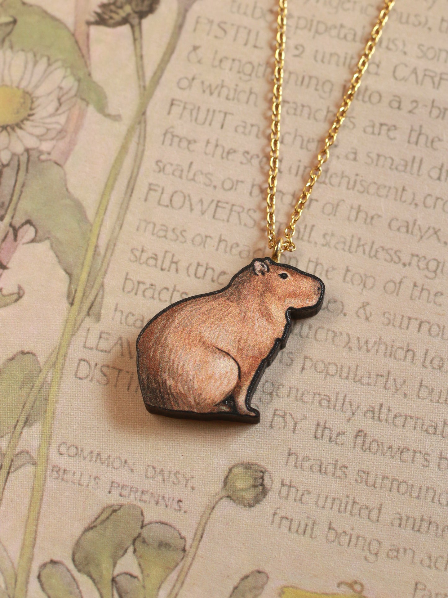 Capybara necklace