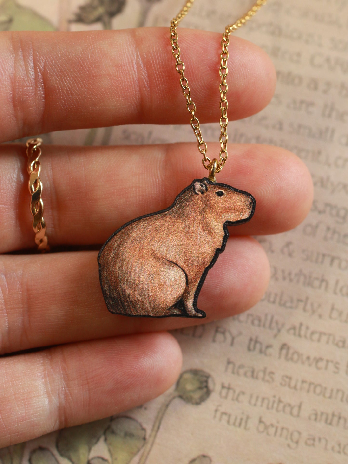 Capybara necklace